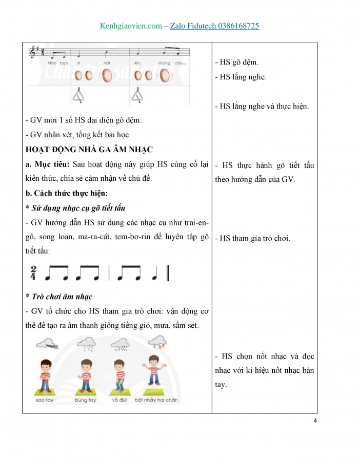 Giáo án và PPT Âm nhạc 3 chân trời Tiết 3: Nhạc cụ, Tìm hiểu Nhà ga âm nhạc