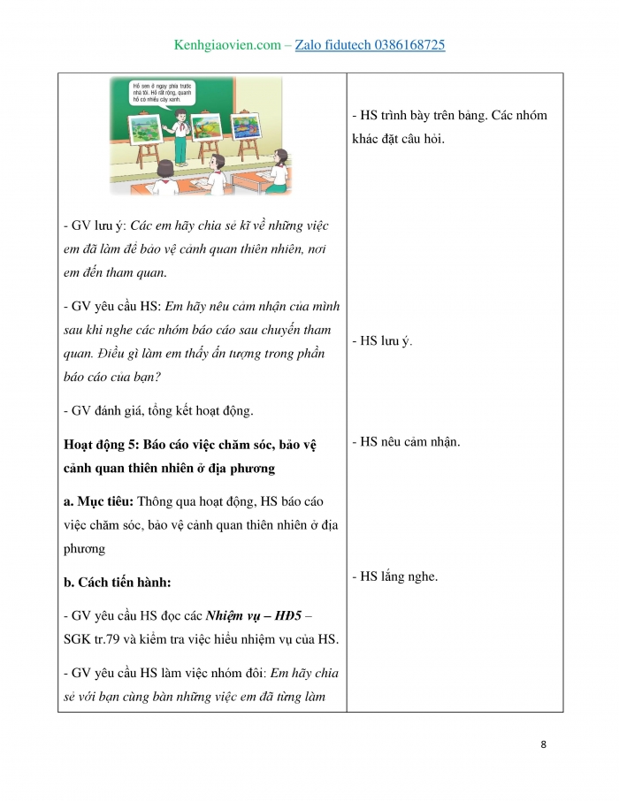 Giáo án và PPT Hoạt động trải nghiệm 4 chân trời bản 1 Chủ đề 8: Em và cuộc sống xanh - Tuần 29