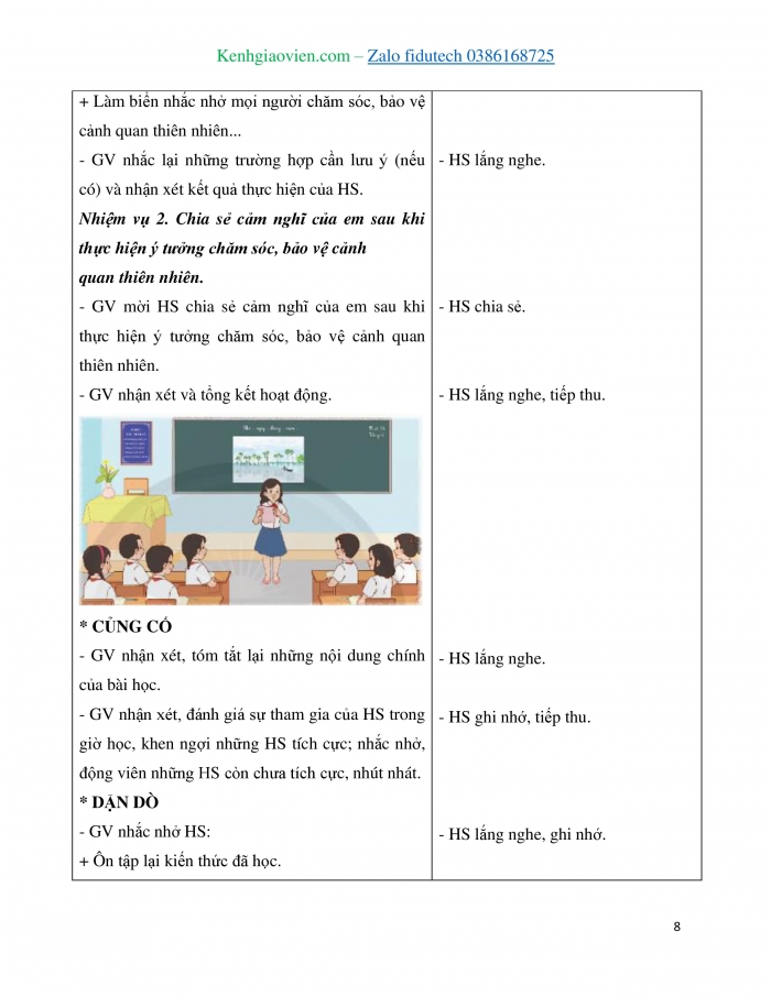 Giáo án và PPT Hoạt động trải nghiệm 4 chân trời bản 2 Chủ đề 8: Bảo vệ môi trường và cảnh quan thiên nhiên - Tuần 30