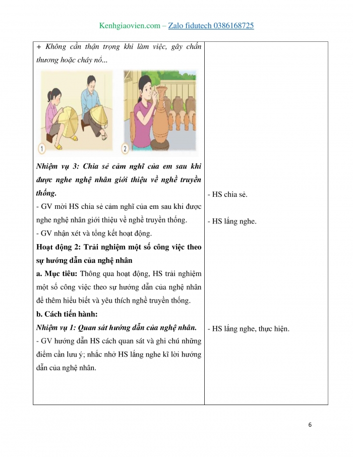 Giáo án và PPT Hoạt động trải nghiệm 4 chân trời bản 2 Chủ đề 9: Tìm hiểu nghề truyền thống ở địa phương - Tuần 32