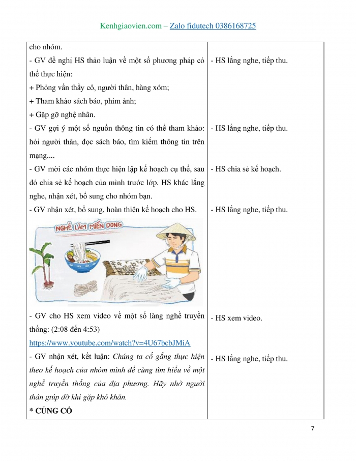 Giáo án và PPT Hoạt động trải nghiệm 4 kết nối Chủ đề Trải nghiệm nghề truyền thống - Tuần 32