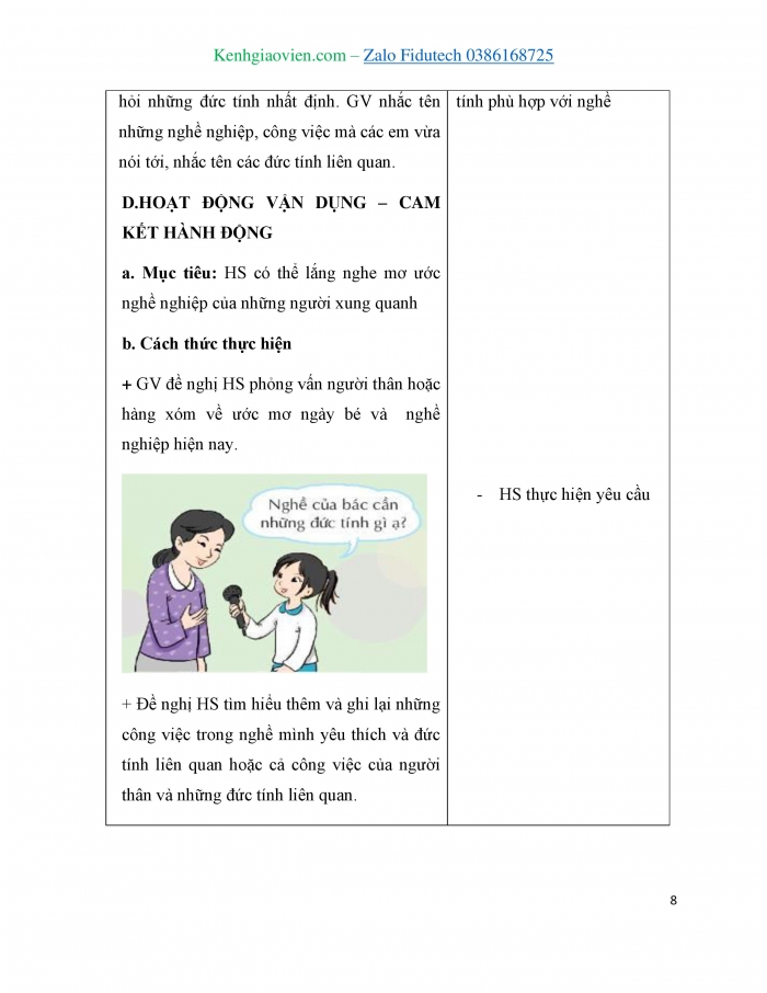 Giáo án và PPT Hoạt động trải nghiệm 3 kết nối Chủ đề: Tìm hiểu thế giới nghề nghiệp - Tuần 32