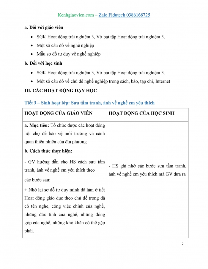 Giáo án và PPT Hoạt động trải nghiệm 3 chân trời Chủ đề 9: Những người sống quanh em và nghề em yêu thích - Tuần 32