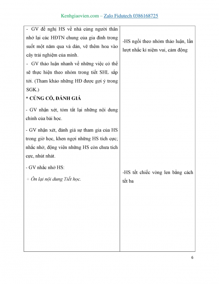 Giáo án và PPT Hoạt động trải nghiệm 3 kết nối Tuần 35