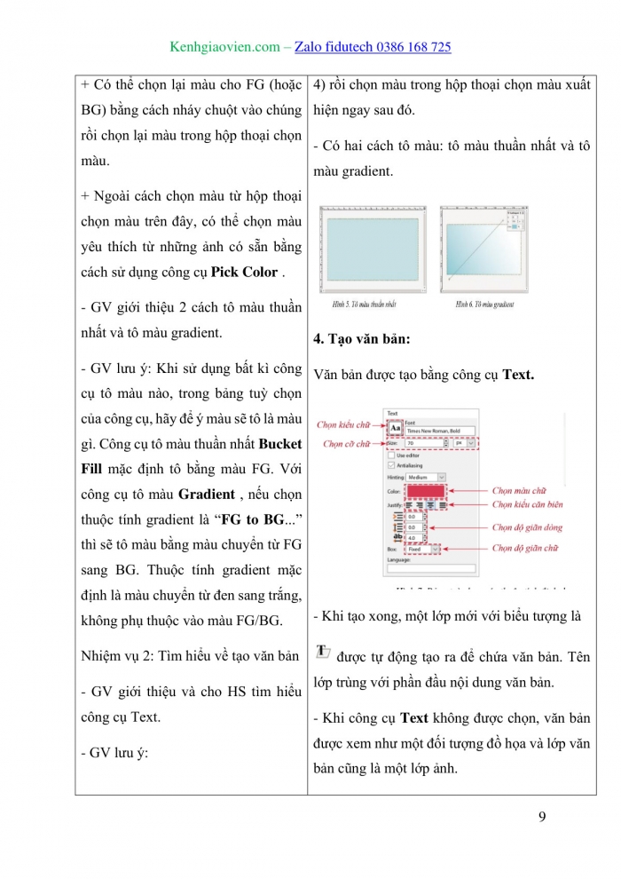 Giáo án và PPT Tin học 10 cánh diều Bài 1: Tạo văn bản, tô màu và ghép ảnh