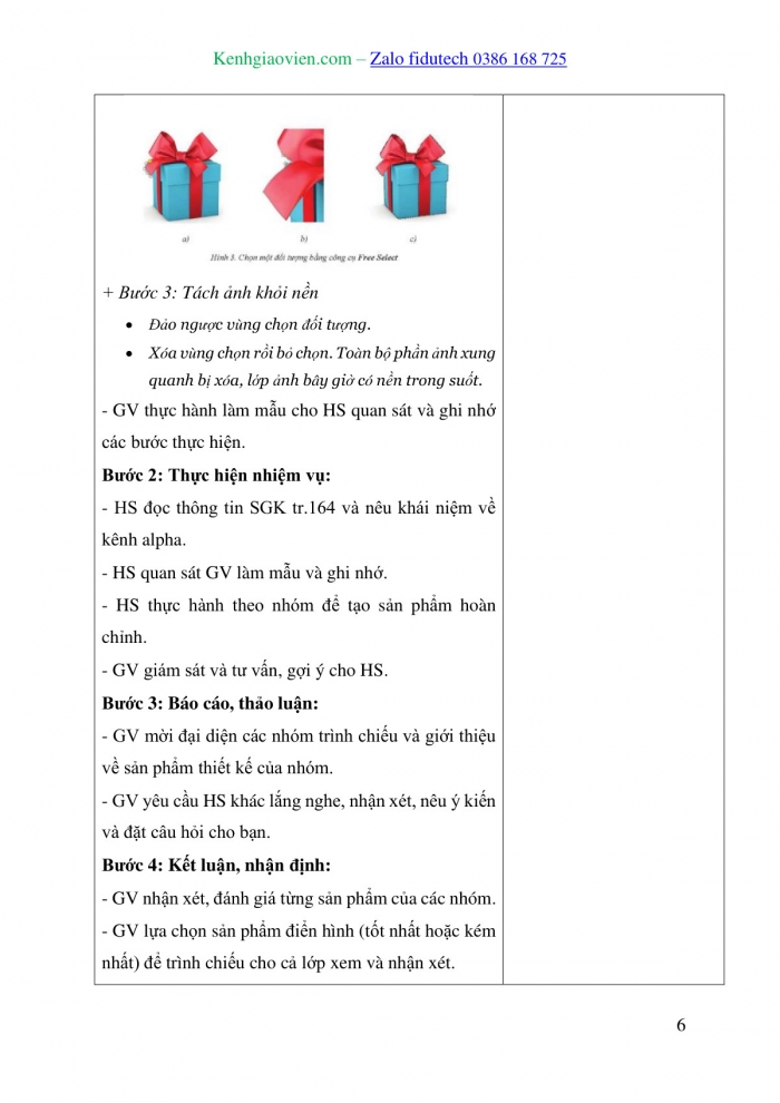 Giáo án và PPT Tin học 10 cánh diều Bài 3: Tách ảnh và thiết kế đồ hoạ với kênh alpha