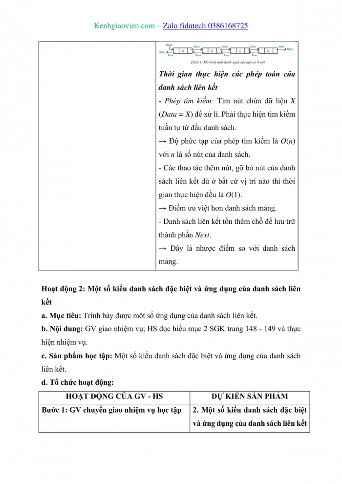 Giáo án và PPT Khoa học máy tính 11 cánh diều Bài 15: Cấu trúc dữ liệu danh sách liên kết và ứng dụng