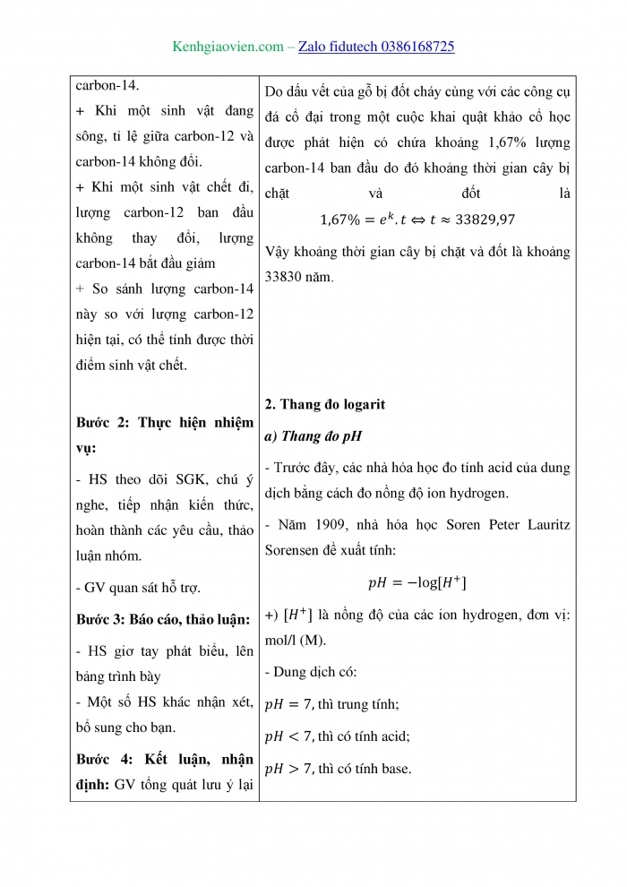 Giáo án và PPT Toán 11 kết nối Thực hành trải nghiệm: Một vài mô hình toán học sử dụng hàm số mũ và hàm số lôgarit