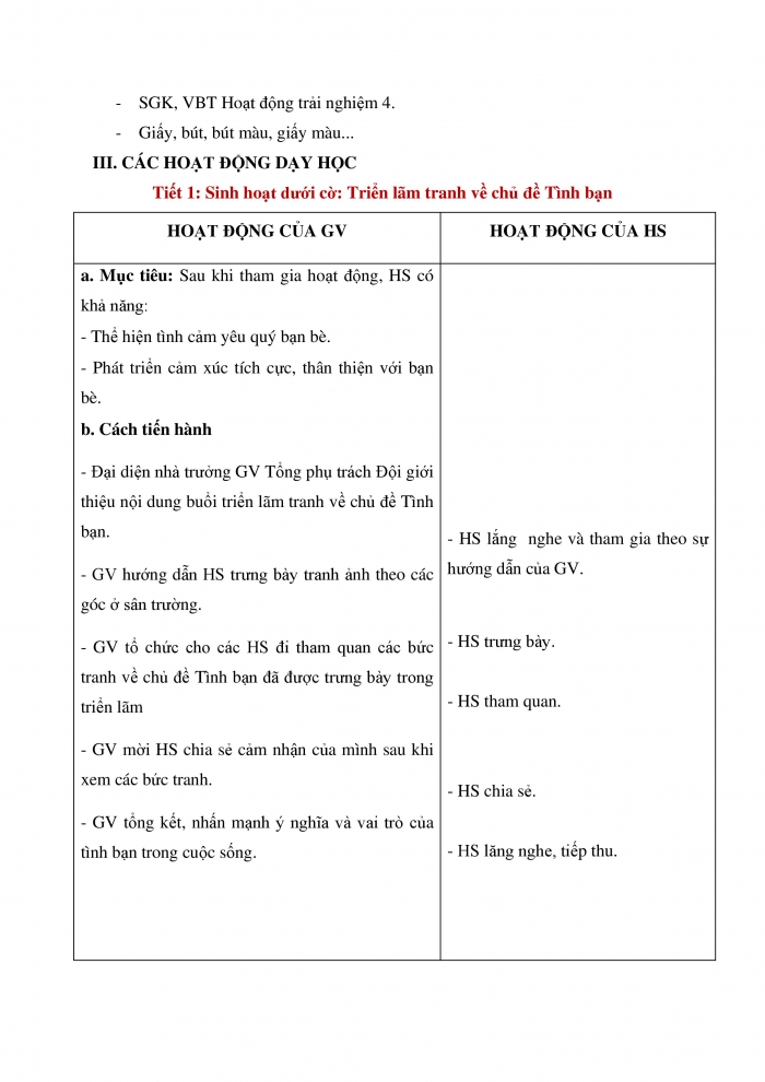 Giáo án và PPT Hoạt động trải nghiệm 3 cánh diều Chủ đề 8: Em và những người bạn - Tuần 32