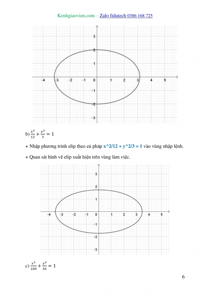 Giáo án và PPT Toán 10 chân trời Bài 2: Vẽ ba đường conic bằng phần mềm GeoGebra