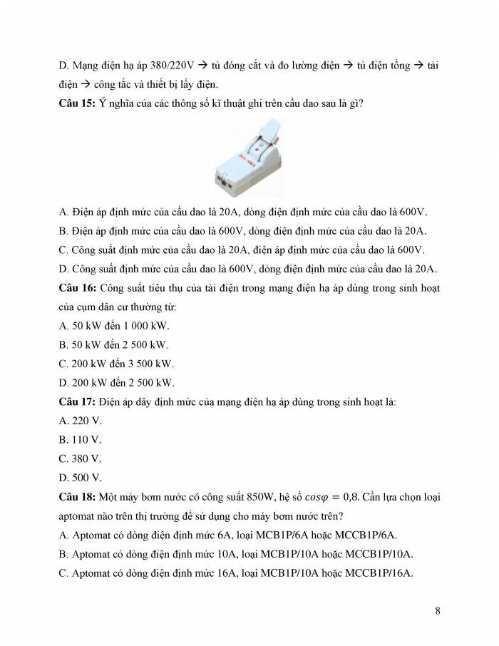 Giáo án và PPT công nghệ 12 điện - điện tử Cánh diều bài Ôn tập chủ đề 3