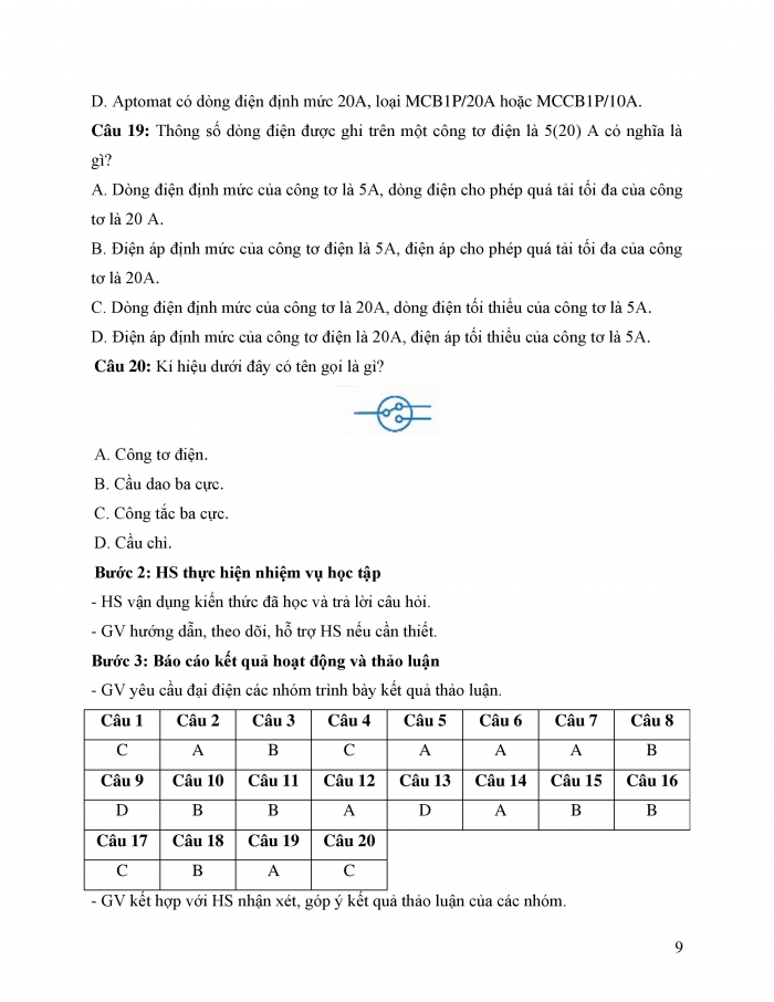 Giáo án và PPT công nghệ 12 điện - điện tử Cánh diều bài Ôn tập chủ đề 3