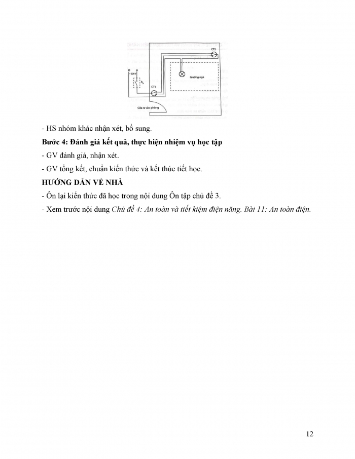 Giáo án và PPT công nghệ 12 điện - điện tử Cánh diều bài Ôn tập chủ đề 3