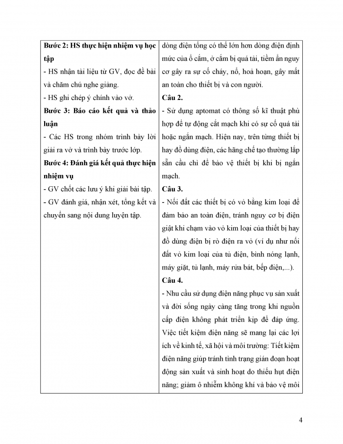 Giáo án và PPT công nghệ 12 điện - điện tử Cánh diều bài Ôn tập chủ đề 4