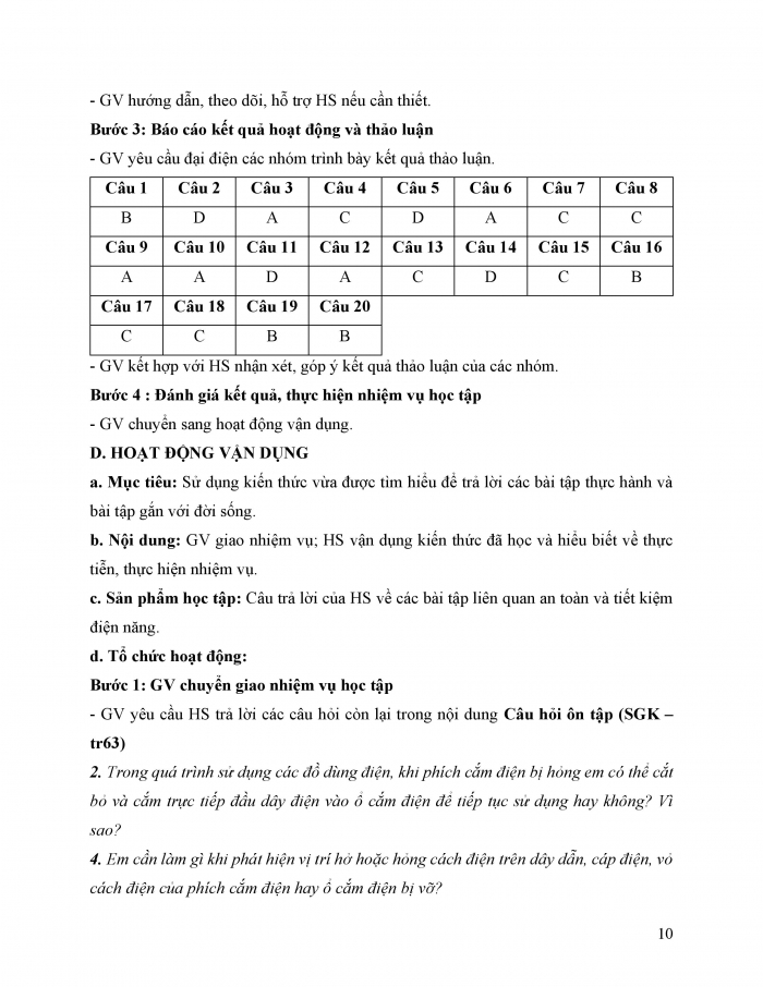 Giáo án và PPT công nghệ 12 điện - điện tử Cánh diều bài Ôn tập chủ đề 4