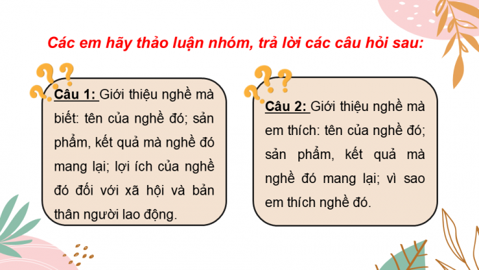 Giáo án điện tử Tiếng Việt 5 cánh diều Bài 6: Trao đổi Câu chuyện nghề nghiệp