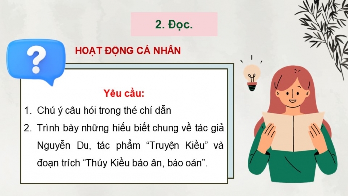 Giáo án điện tử Ngữ văn 9 chân trời Bài 5: Thúy Kiều báo ân, báo oán (Nguyễn Du)