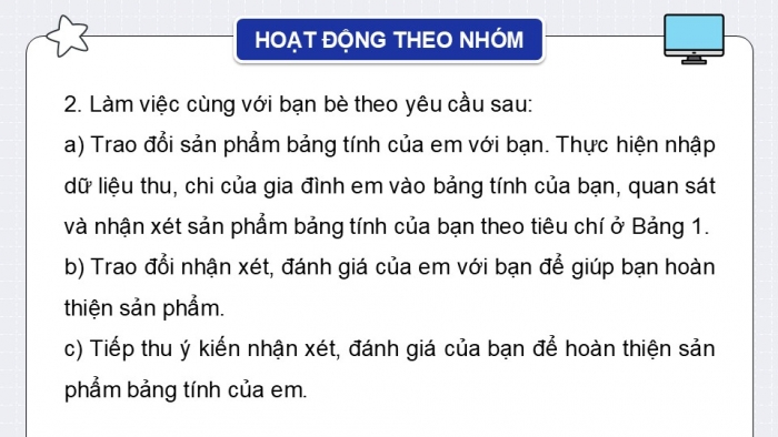 Giáo án điện tử Tin học 9 chân trời Bài 10A: Thực hành trực quan hóa dữ liệu và đánh giá dự án