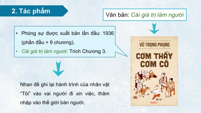 Giáo án điện tử Ngữ văn 12 chân trời Bài 4: Cái giá trị làm người (Vũ Trọng Phụng)