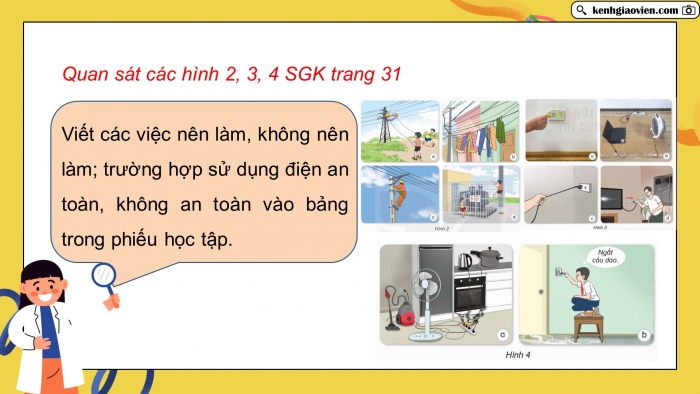 Giáo án điện tử Khoa học 5 kết nối Bài 8: Sử dụng năng lượng điện