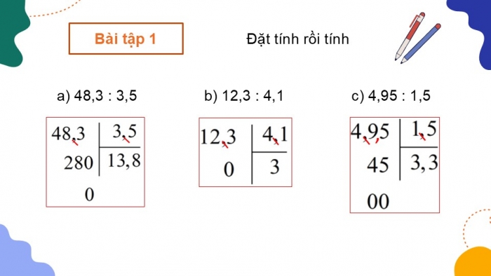 Giáo án PPT dạy thêm Toán 5 Chân trời bài 40: Chia một số thập phân cho một số thập phân