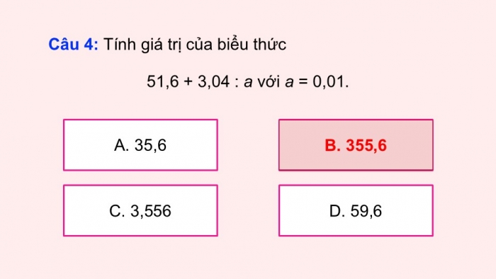 Giáo án PPT dạy thêm Toán 5 Chân trời bài 53: Ôn tập các phép tính với số thập phân (P2)