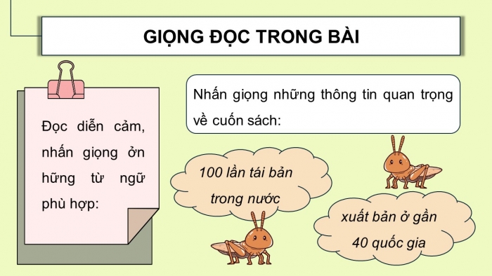 Giáo án điện tử Tiếng Việt 5 kết nối Bài 23: Giới thiệu sách Dế Mèn phiêu lưu kí