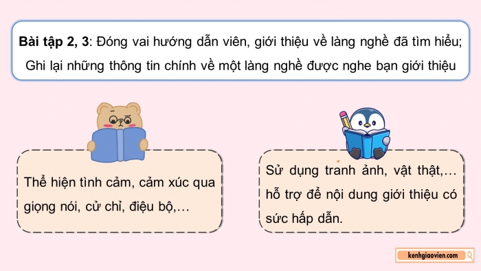 Giáo án điện tử Tiếng Việt 5 chân trời Bài 2: Giới thiệu về một làng nghề