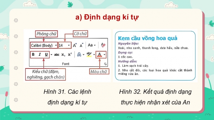 Giáo án điện tử Tin học 5 kết nối Bài 6: Định dạng kí tự và bố trí hình ảnh trong văn bản