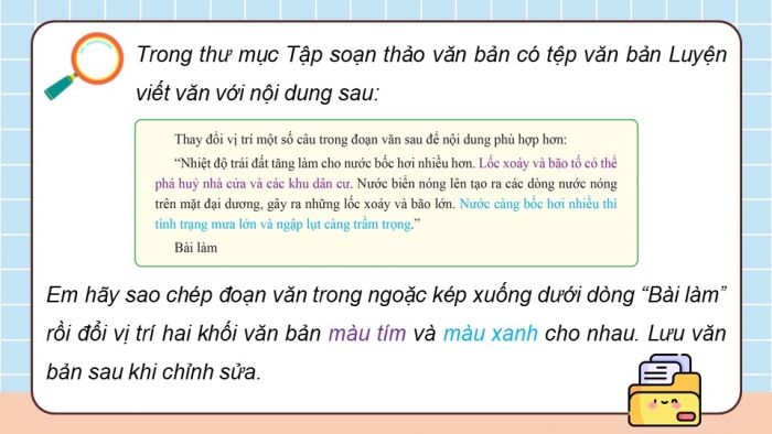 Giáo án điện tử Tin học 5 cánh diều Chủ đề E Bài 2: Thực hành xóa và di chuyển khối văn bản