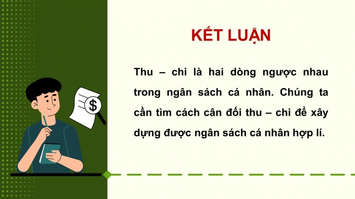 Giáo án điện tử Hoạt động trải nghiệm 9 cánh diều Chủ đề 4 - Hoạt động giáo dục 2: Xây dựng ngân sách cá nhân