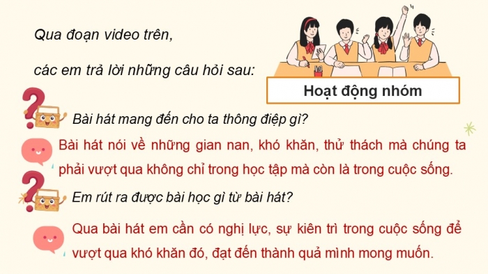 Giáo án điện tử Đạo đức 5 chân trời Bài 4: Em nhận biết khó khăn trong học tập và cuộc sống