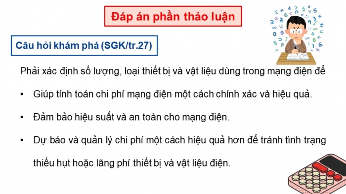 Giáo án điện tử Công nghệ 9 Lắp đặt mạng điện trong nhà Cánh diều Bài 5: Tính toán chi phí cho mạng điện trong nhà