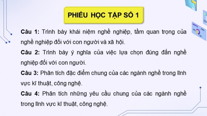 Giáo án điện tử Công nghệ 9 Định hướng nghề nghiệp Cánh diều Bài Ôn tập