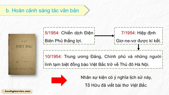 Giáo án PPT dạy thêm Ngữ văn 12 Cánh diều bài 4: Việt Bắc (Tố Hữu)