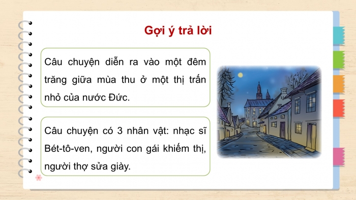 Giáo án điện tử Âm nhạc 5 kết nối Tiết 15: Thường thức âm nhạc Câu chuyện về bản xô-nát Ánh trăng, Ôn nhạc cụ