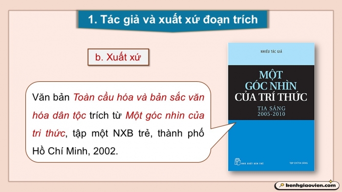 Giáo án PPT dạy thêm Ngữ văn 12 Cánh diều bài 5: Toàn cầu hóa và bản sắc văn hóa dân tộc (Phan Hồng Giang)