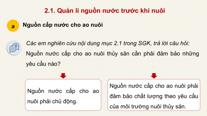 Giáo án điện tử Công nghệ 12 Lâm nghiệp Thủy sản Cánh diều Bài 12: Quản lí môi trường nuôi thuỷ sản