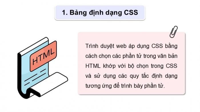 Giáo án điện tử Tin học ứng dụng 12 cánh diều Bài 8: Làm quen với CSS