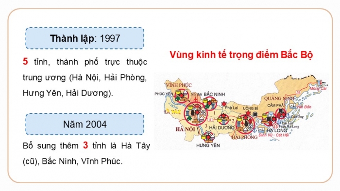 Giáo án điện tử Địa lí 9 cánh diều Bài 11: Thực hành Tìm hiểu về vùng kinh tế trọng điểm Bắc Bộ