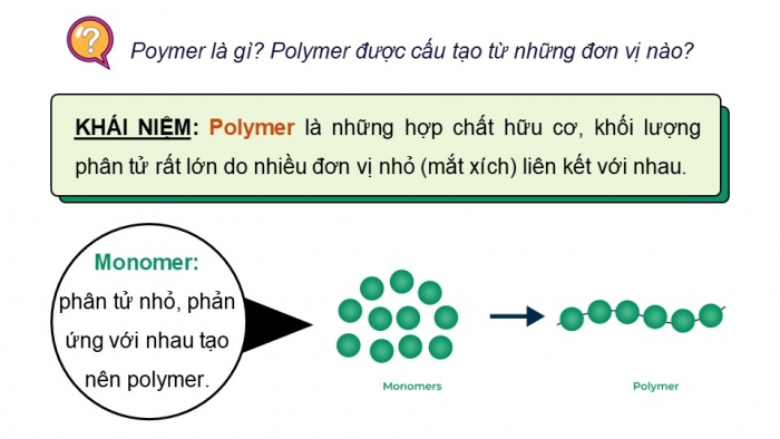 Giáo án điện tử Hoá học 12 kết nối Bài 12: Đại cương về polymer