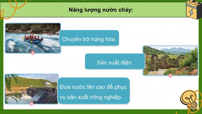 Giáo án điện tử Khoa học 5 chân trời Bài 11: Năng lượng mặt trời, gió và nước chảy