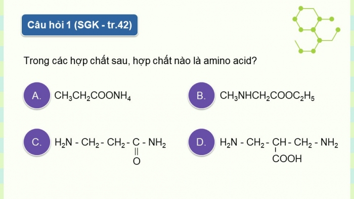 Giáo án điện tử Hóa học 12 cánh diều Bài 6: Amino acid