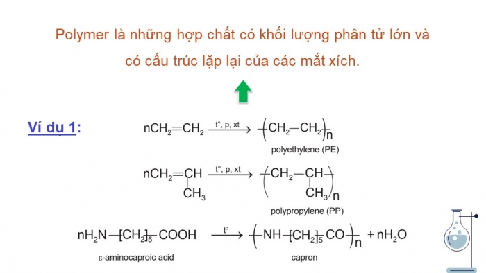 Giáo án điện tử Hoá học 12 chân trời Bài 9: Đại cương về polymer