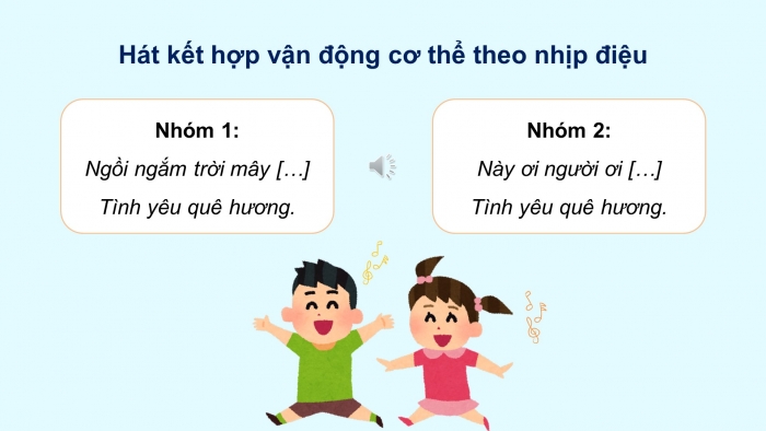 Giáo án điện tử Âm nhạc 5 chân trời Tiết 2: Ôn tập hát A-ri-ang khúc hát quê hương. Đọc nhạc Bài đọc nhạc số 2