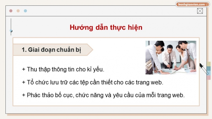 Giáo án điện tử Khoa học máy tính 12 chân trời Bài F6: Dự án tạo trang web