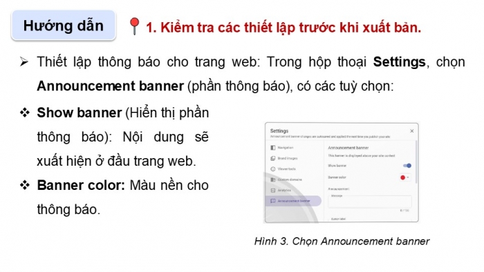 Giáo án điện tử Tin học ứng dụng 12 chân trời Bài E8: Hoàn thiện và xuất bản trang web