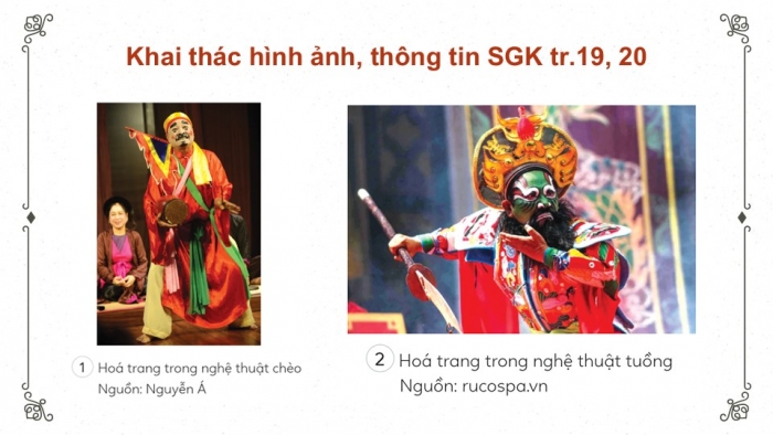 Giáo án điện tử Mĩ thuật 9 cánh diều Bài 5: Nghệ thuật hoá trang