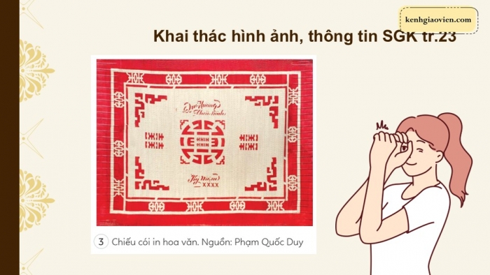 Giáo án điện tử Mĩ thuật 9 cánh diều Bài 6: Trang trí bằng khuôn in trổ thủng