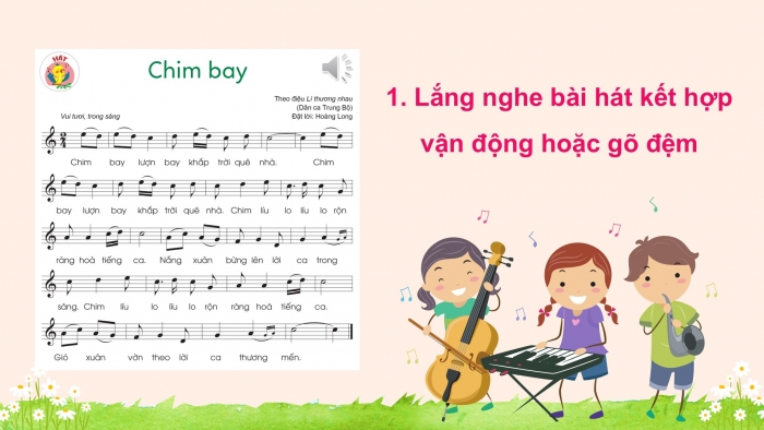 Giáo án điện tử Âm nhạc 5 cánh diều Tiết 14: Ôn tập bài hát Chim bay, Nghe nhạc Thiên nga